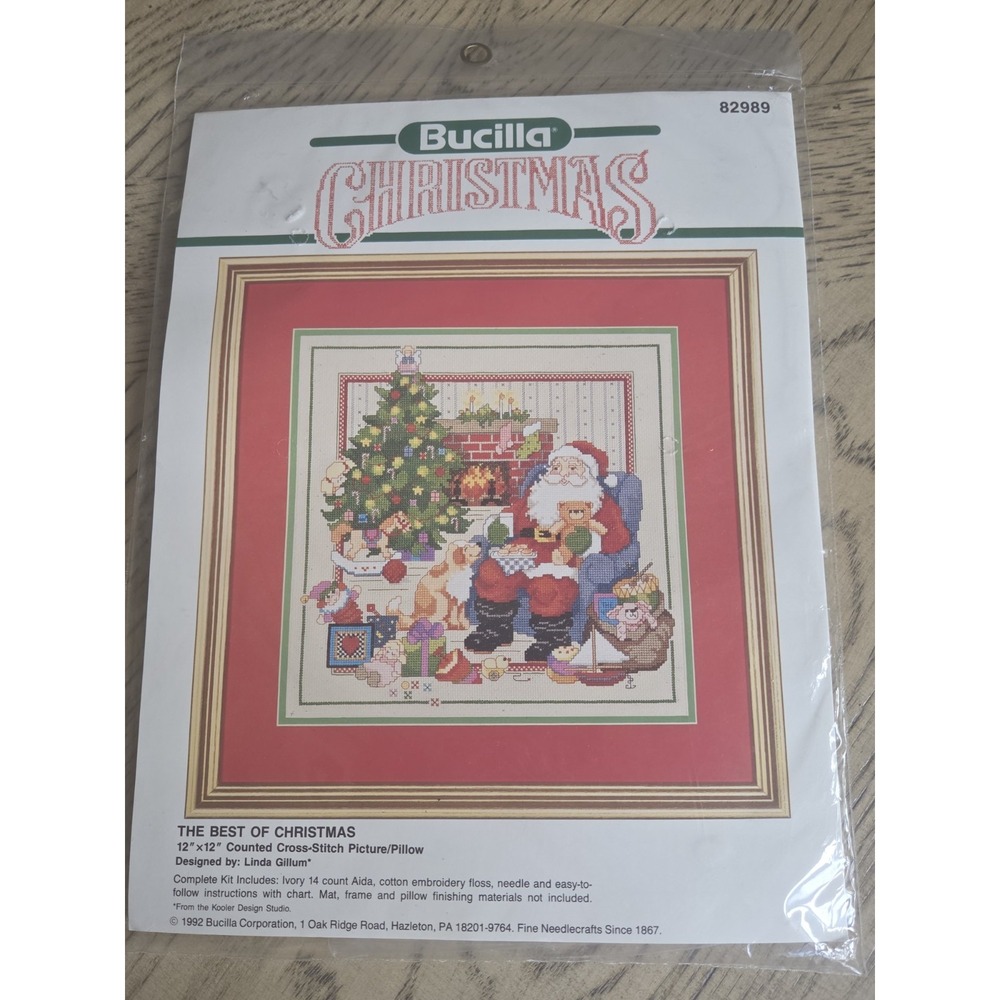 Bucilla Counted Cross Stitch Kit The Best of Christmas Santa Vintage 1992 New